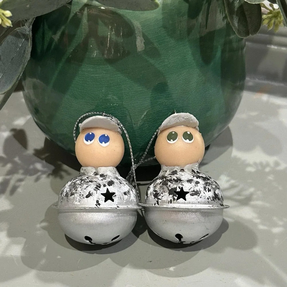 Holiday Handmade Bell Buddies Snow Camouflage Ornament Bundle By Olga Perez Twin